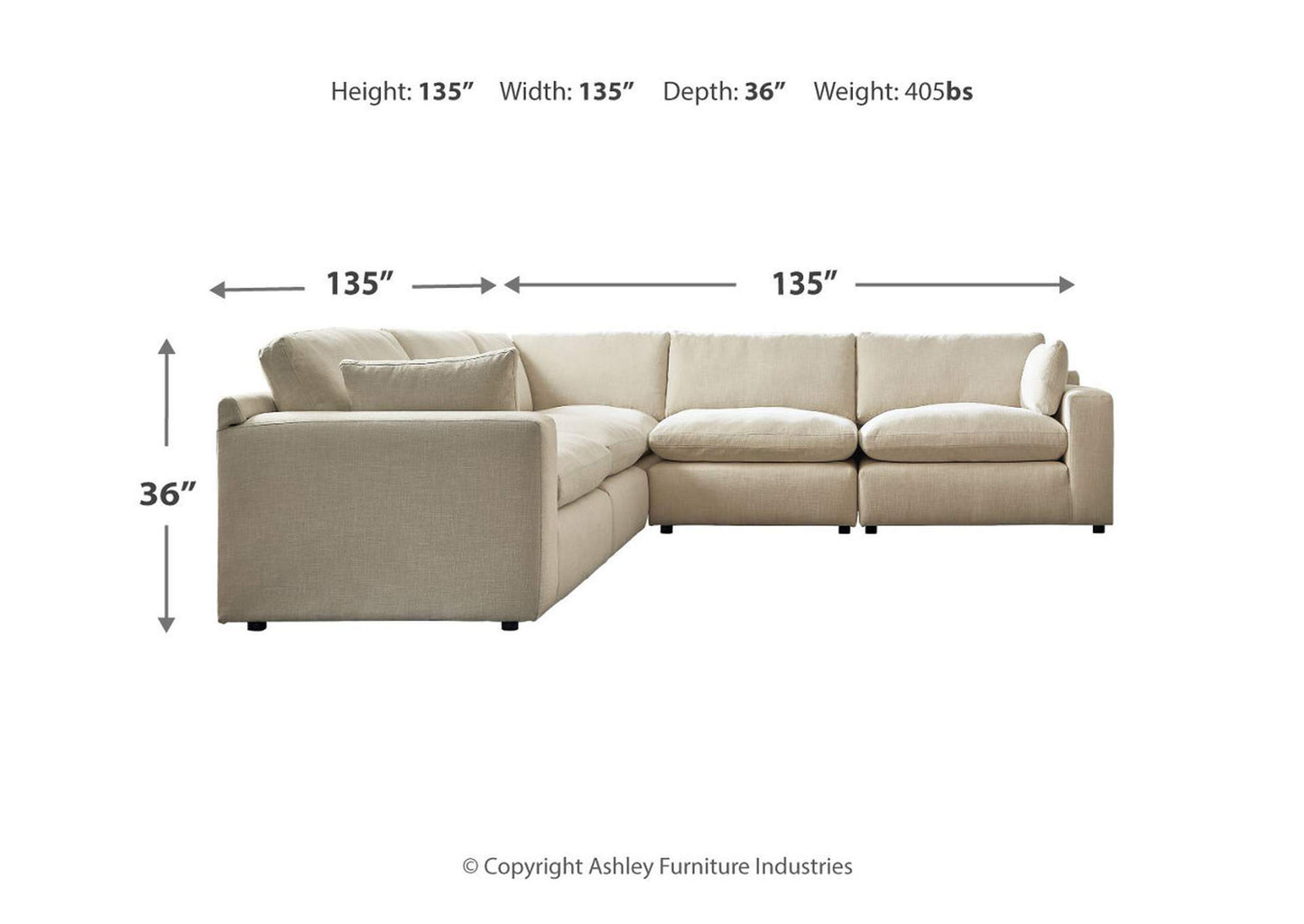 Elyza 5-Piece Sectional