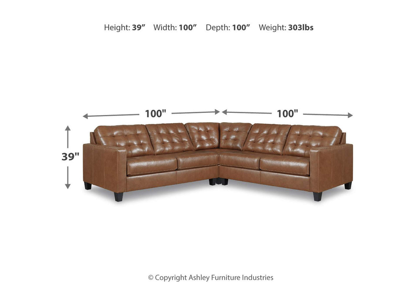 Baskove 3-Piece Sectional