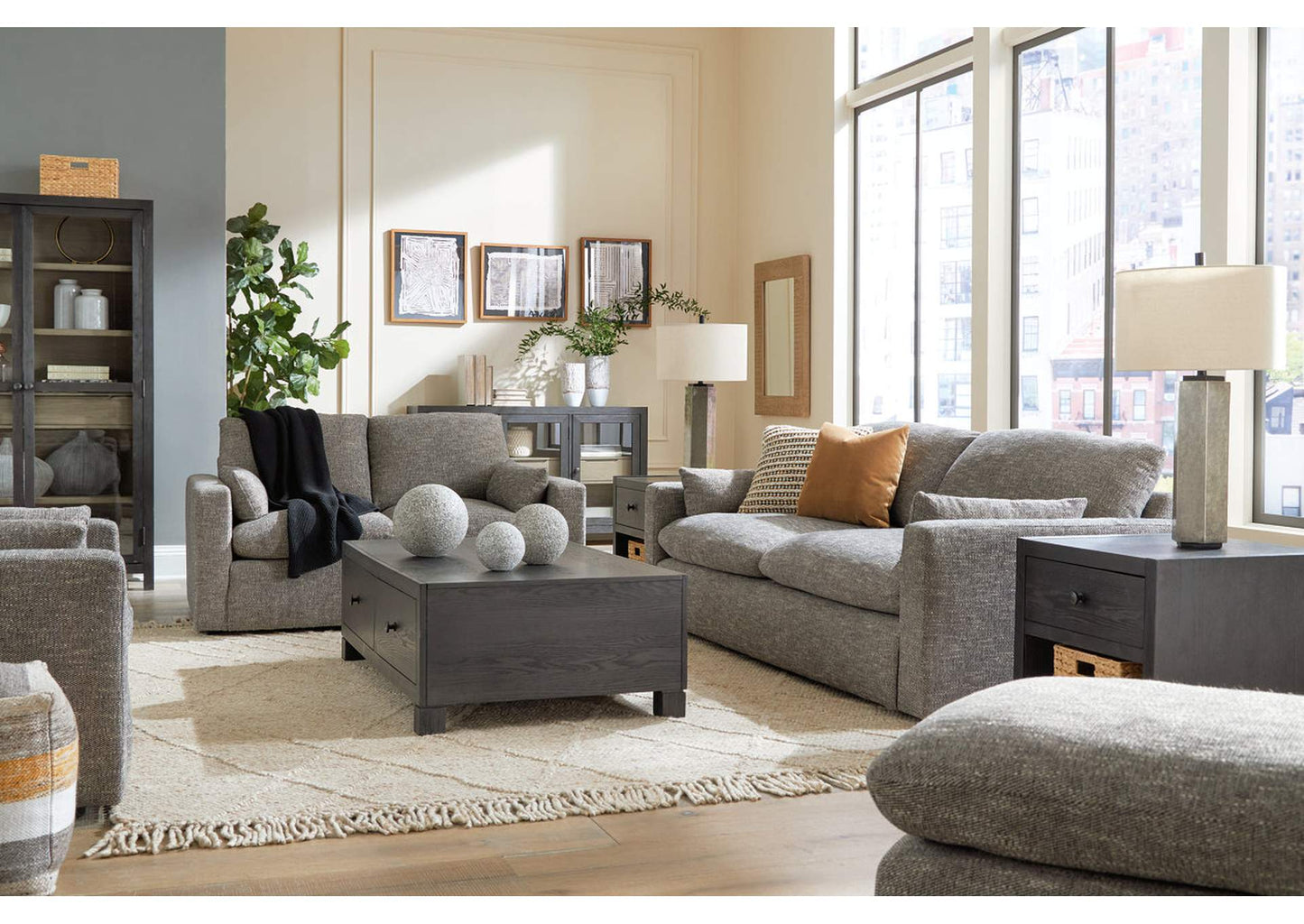 Dramatic Sofa, Loveseat, Chair and Ottoman