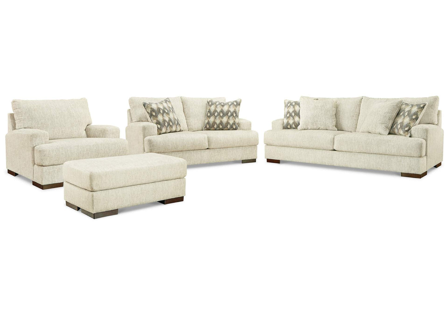 Caretti Sofa, Loveseat, Chair and Ottoman