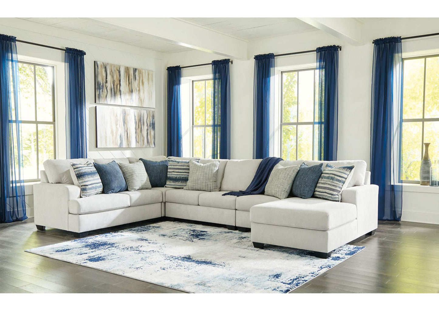 Lowder 5-Piece Sectional with Chaise