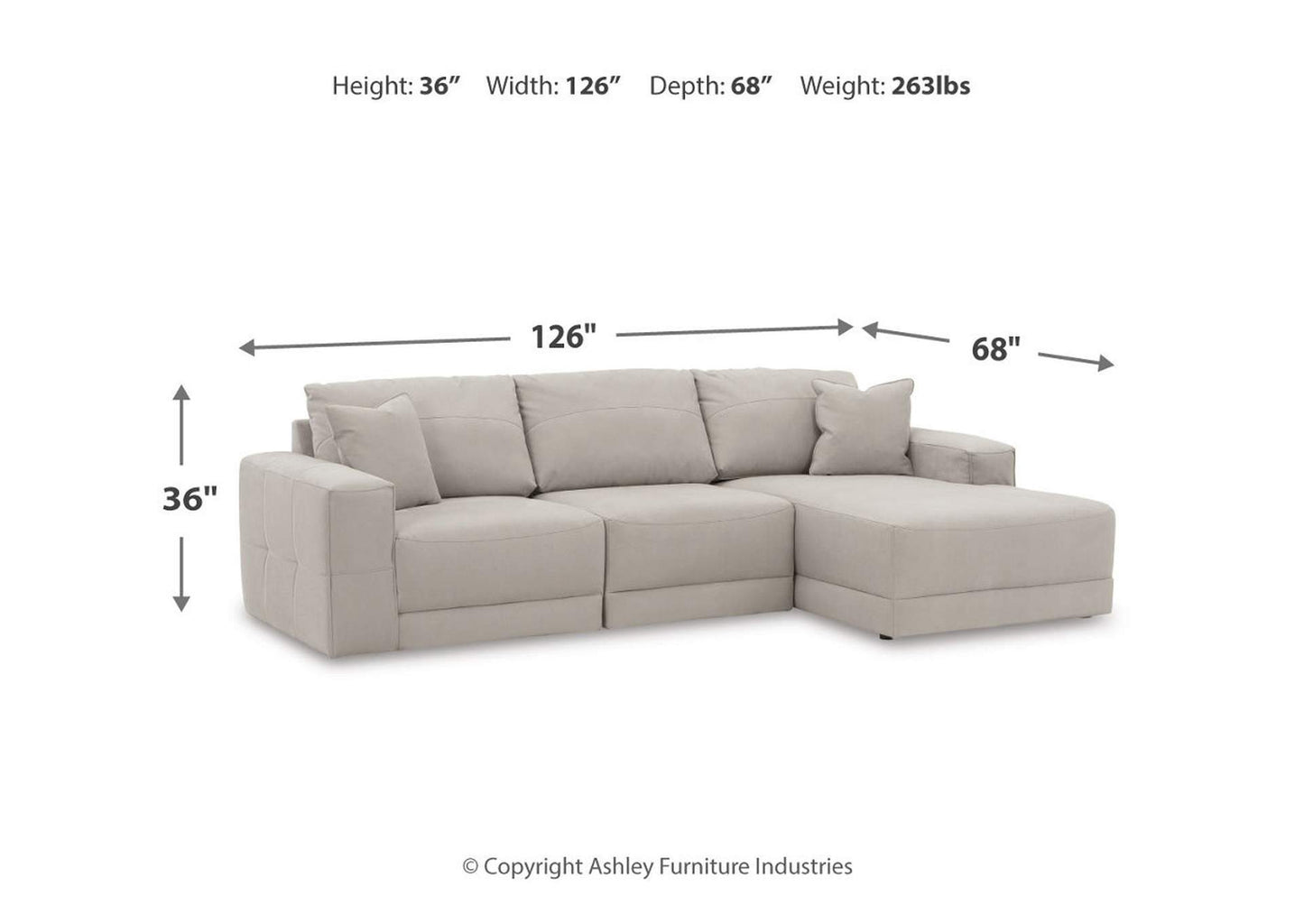 Next-Gen Gaucho 3-Piece Sectional Sofa with Chaise