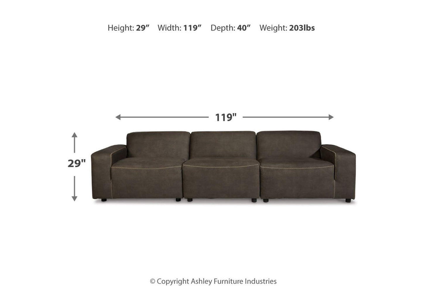 Allena 3-Piece Sectional Sofa