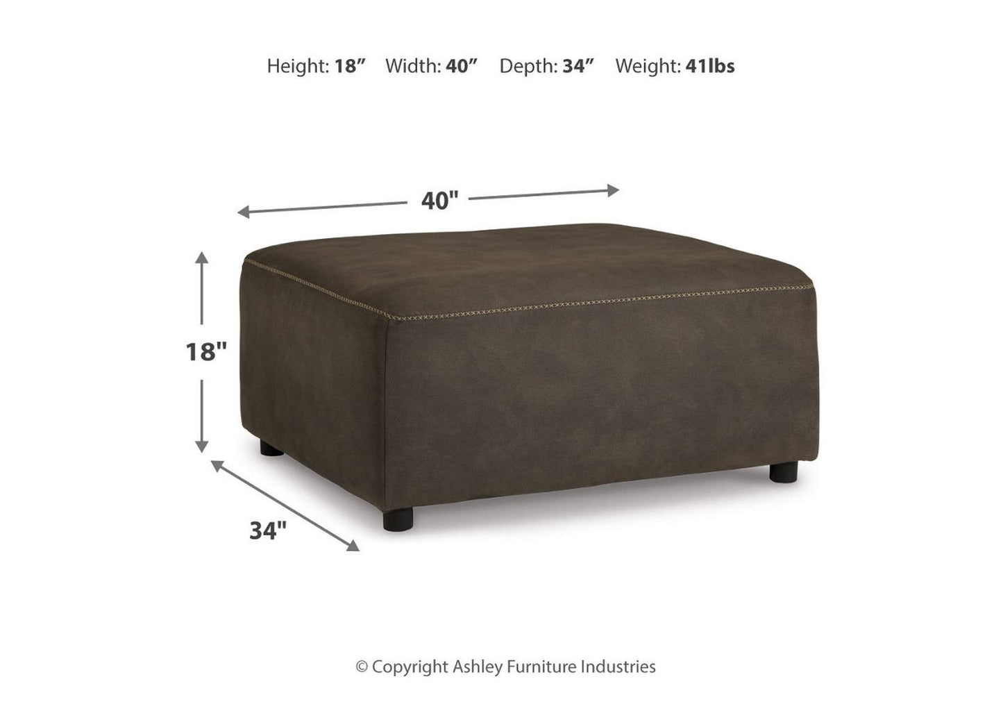 Allena Oversized Accent Ottoman