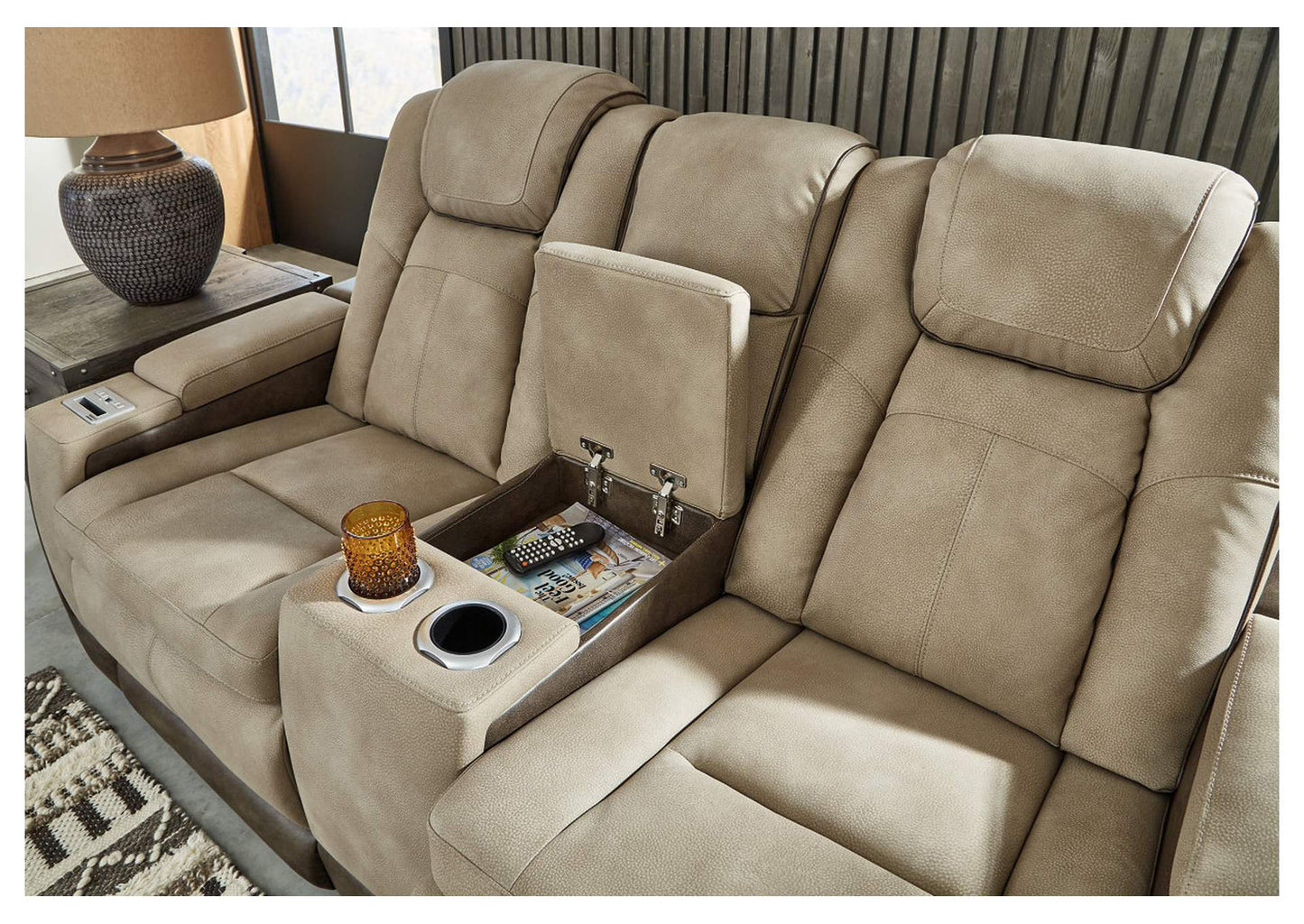 Next-Gen DuraPella Power Reclining Loveseat with Console