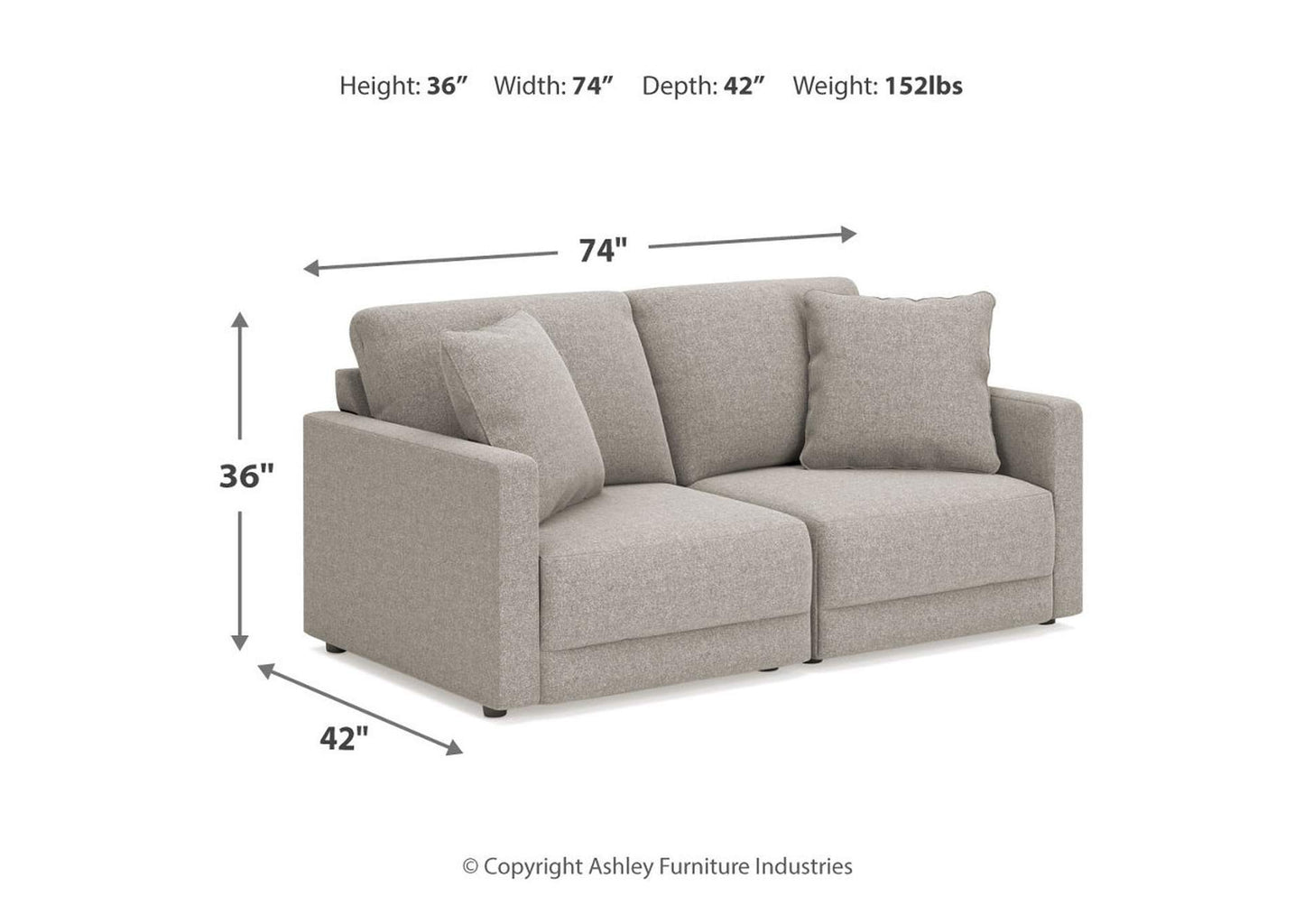 Katany 2-Piece Sectional Loveseat