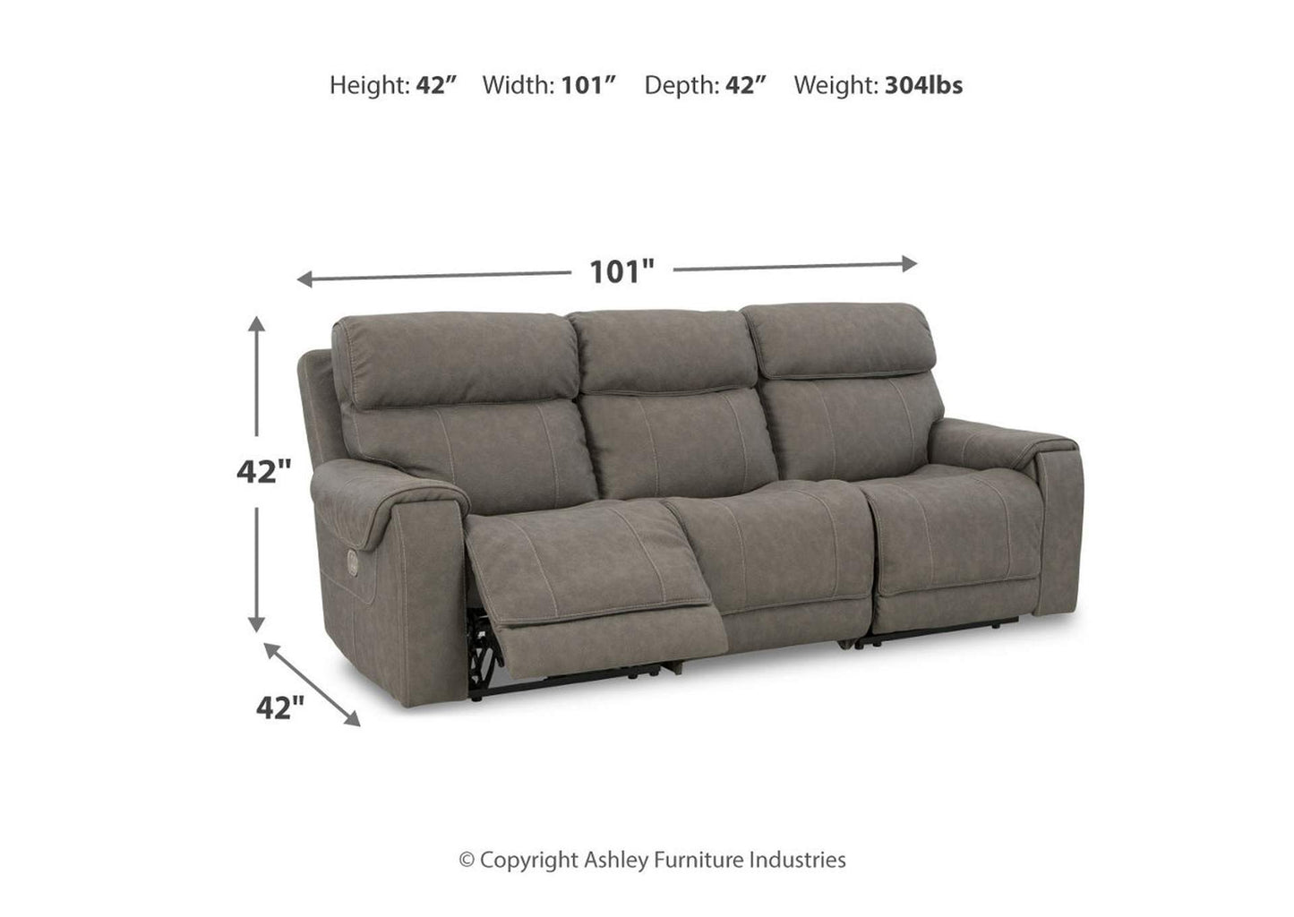 Starbot 3-Piece Power Reclining Sectional Sofa