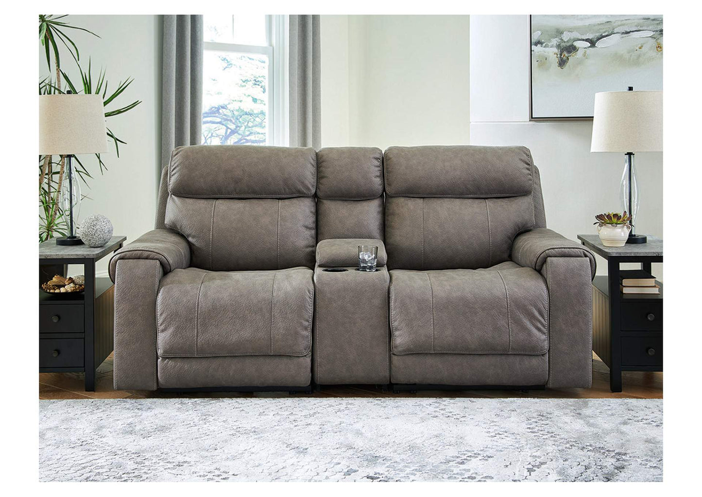 Starbot 3-Piece Power Reclining Sectional Loveseat with Console