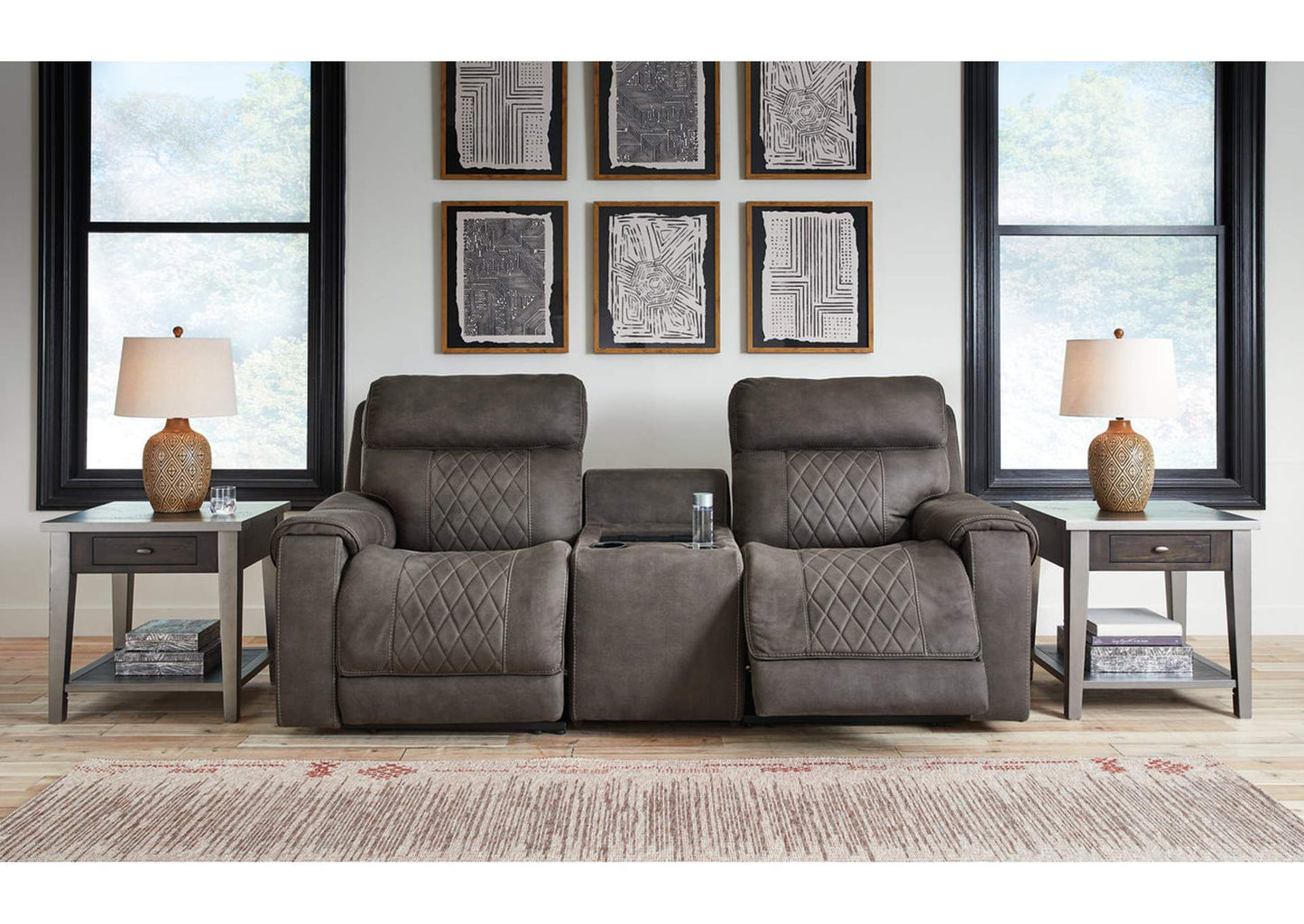 Hoopster 3-Piece Power Reclining Loveseat with Console