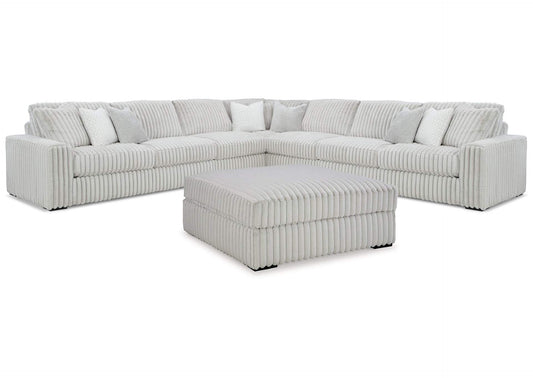 Stupendous 5-Piece Sectional with Ottoman