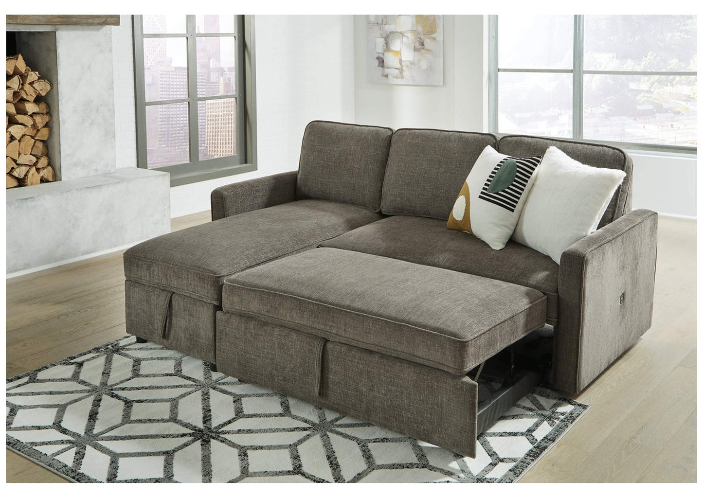 Kerle 2-Piece Sectional with Pop Up Bed