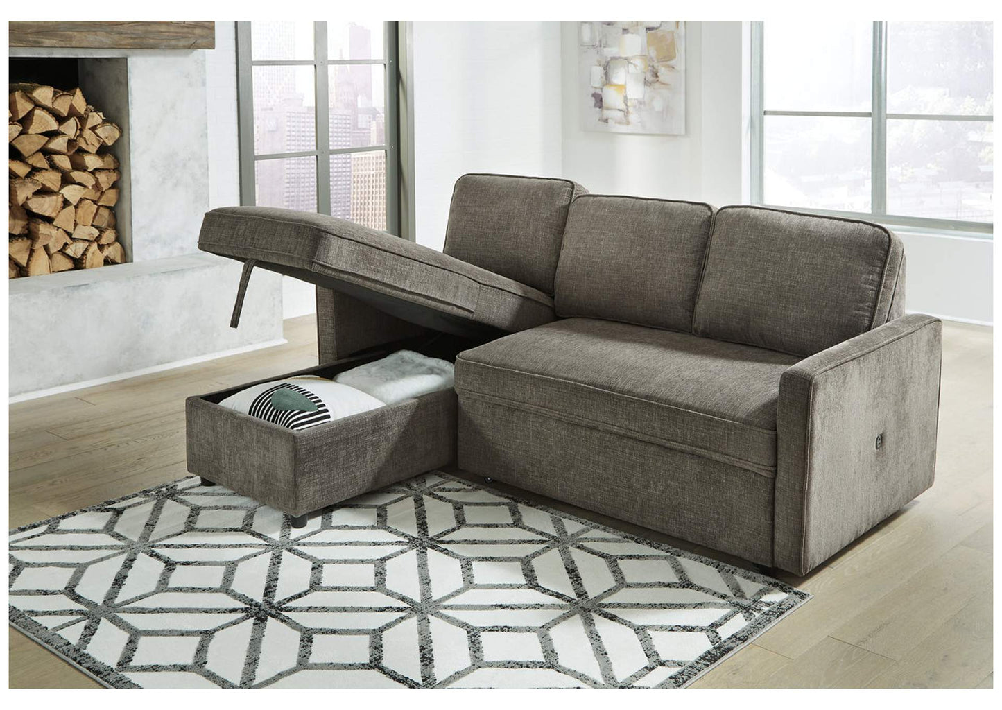 Kerle 2-Piece Sectional with Pop Up Bed