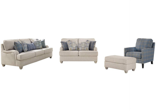 Traemore Sofa, Loveseat, Chair and Ottoman