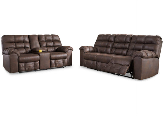 Derwin Reclining Sofa and Loveseat