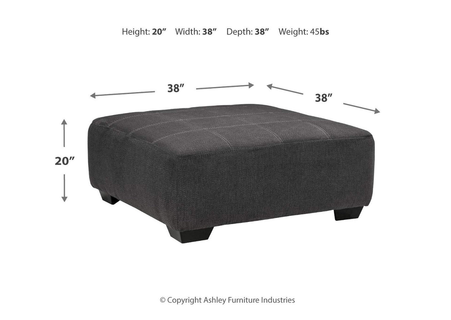 Ambee Oversized Accent Ottoman