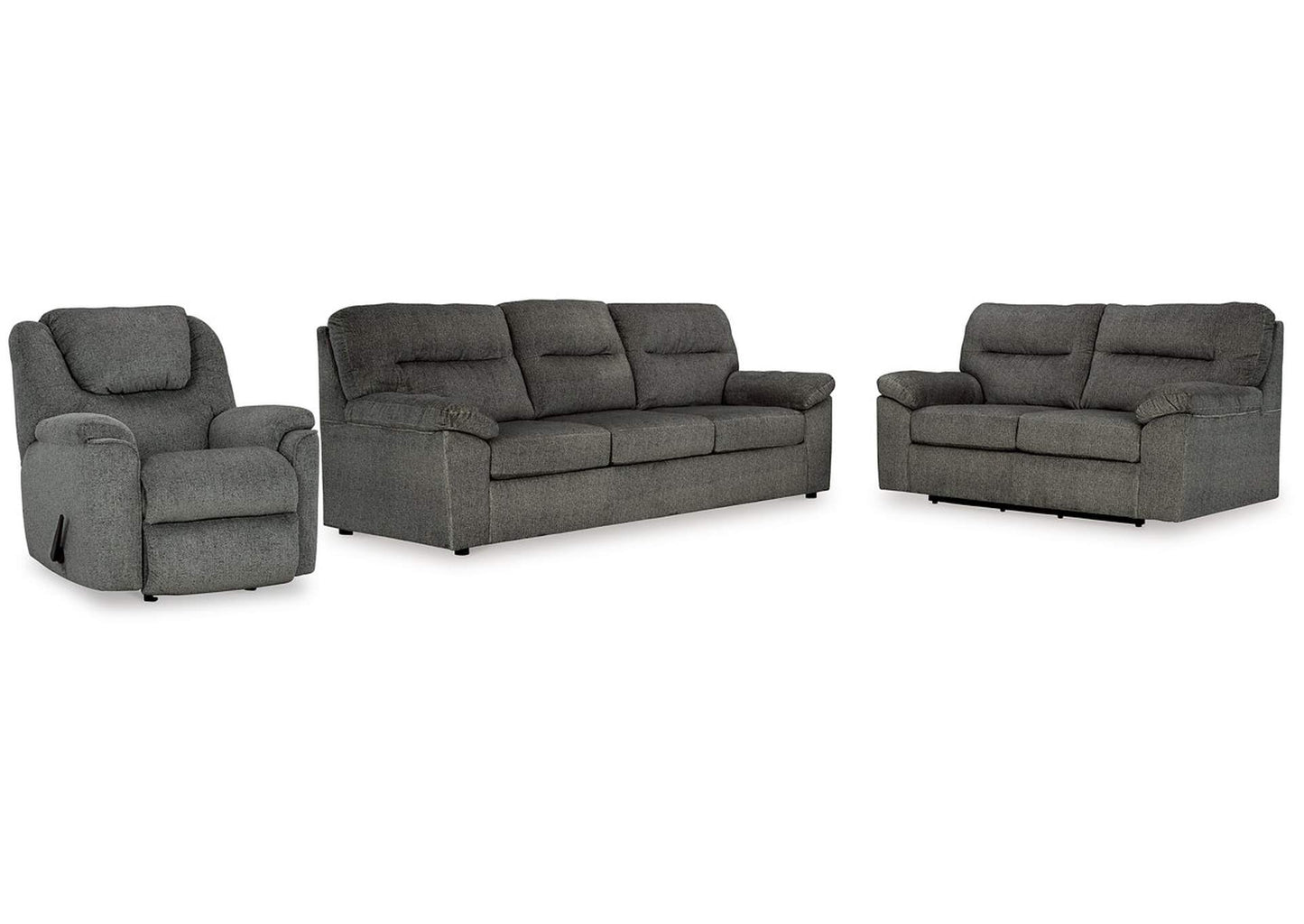 Bindura Sofa, Loveseat and Recliner