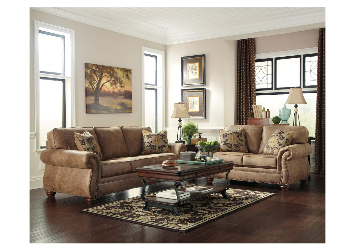 Larkinhurst Sofa and Loveseat