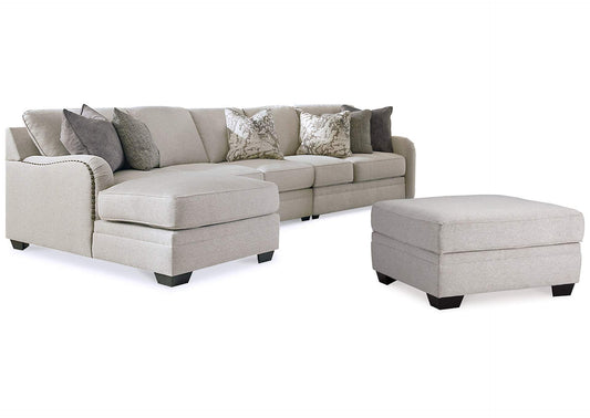 Dellara 3-Piece Sectional with Ottoman