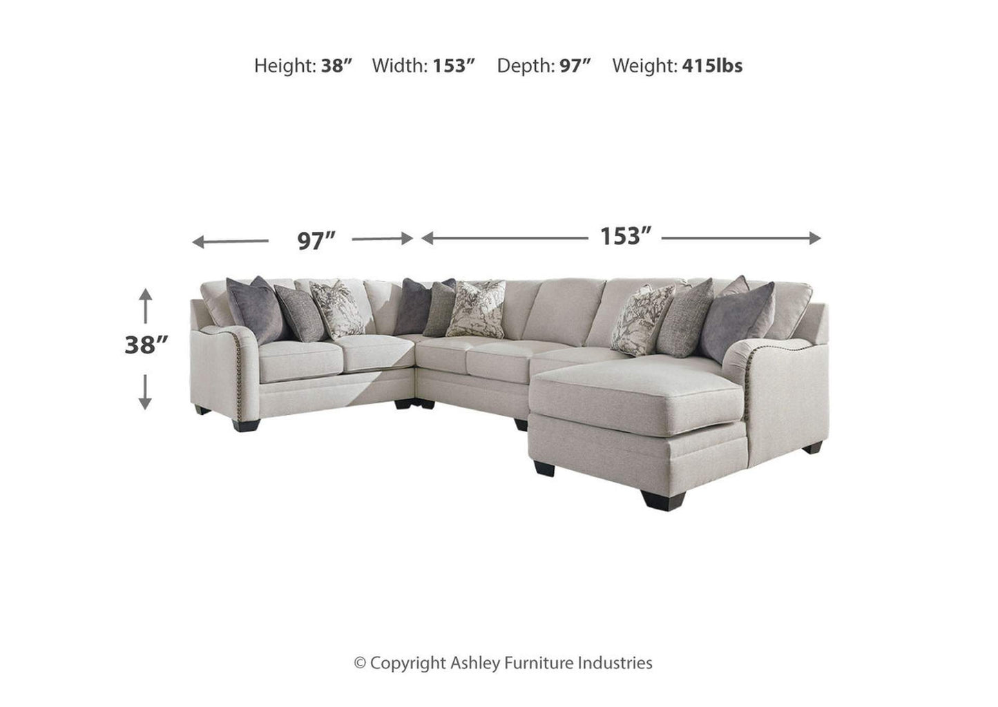 Dellara 5-Piece Sectional with Chaise