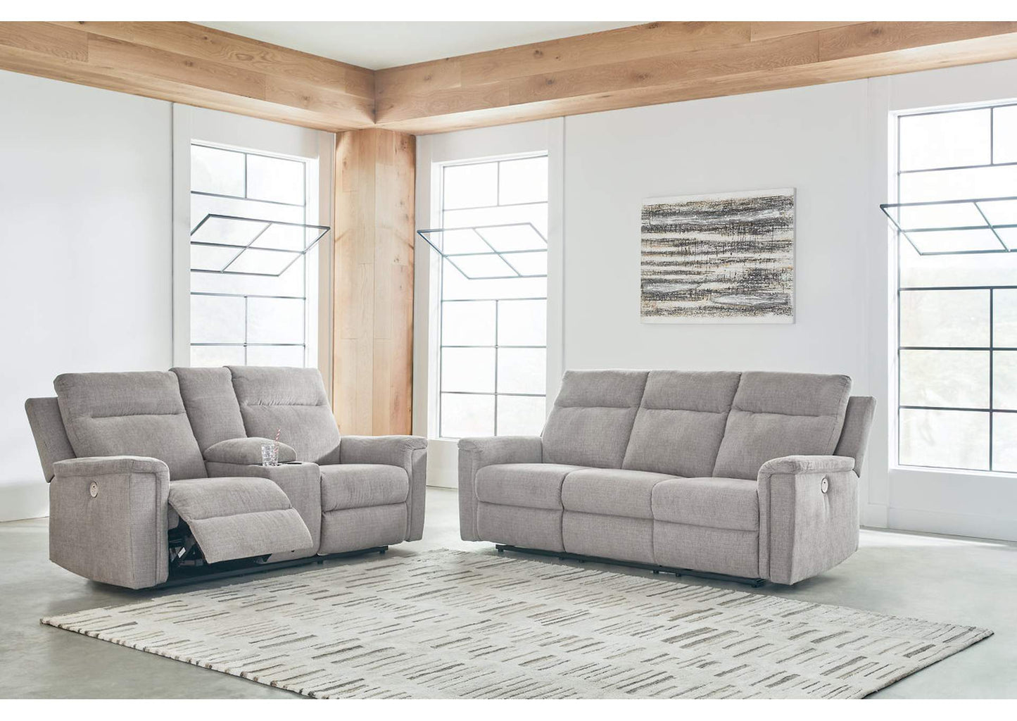 Barnsana Power Sofa, Loveseat and Recliner