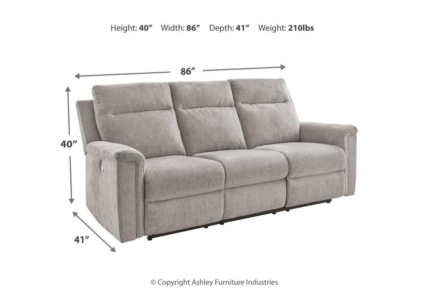 Barnsana Power Sofa, Loveseat and Recliner