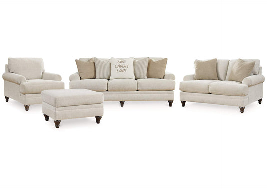 Valerani Sofa, Loveseat, Chair and Ottoman