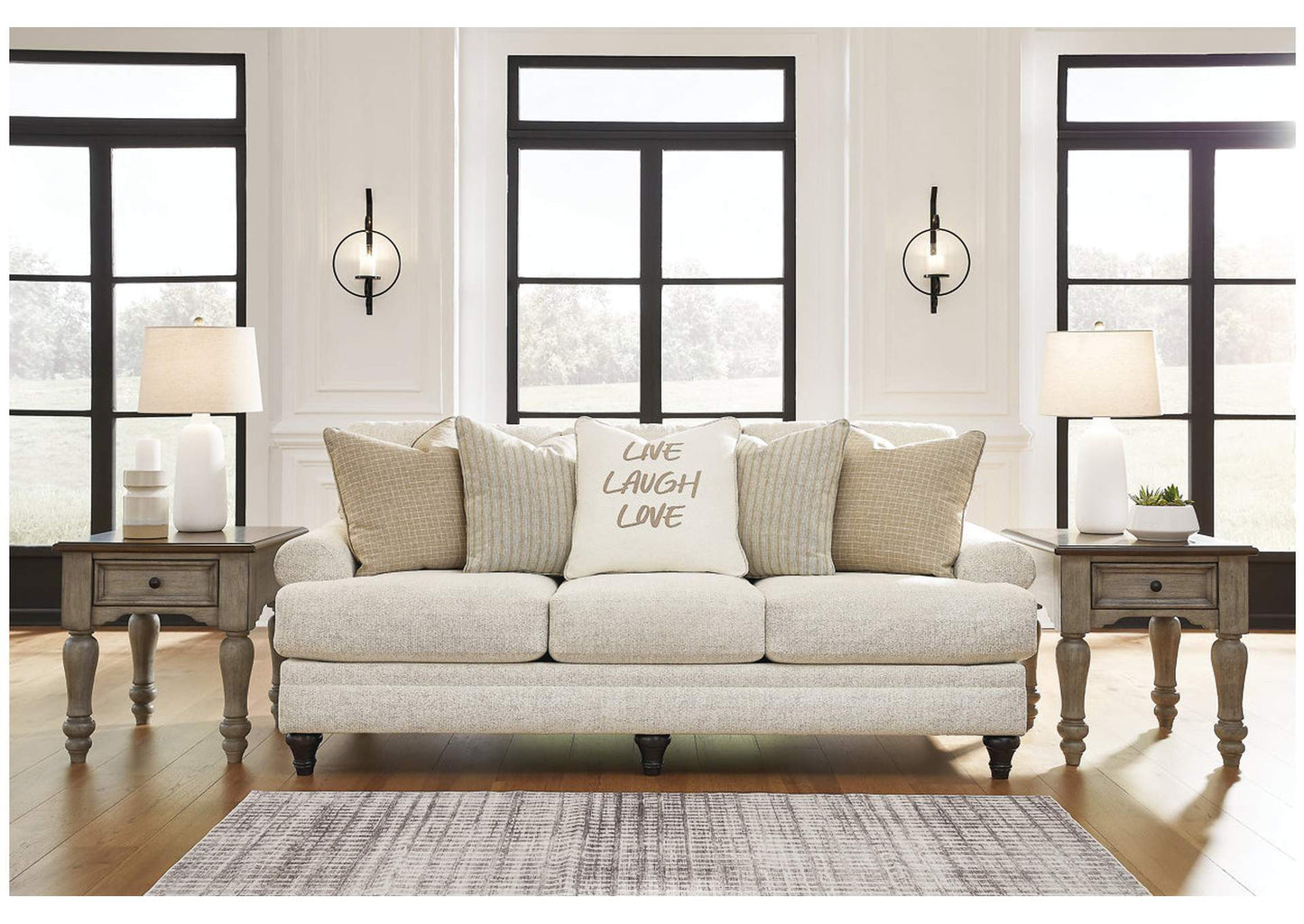 Valerani Sofa, Loveseat, Chair and Ottoman