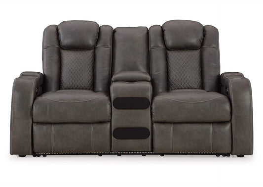 Fyne-Dyme Power Reclining Loveseat with Console