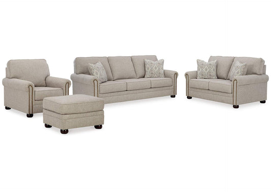 Gaelon Sofa, Loveseat, Chair and Ottoman