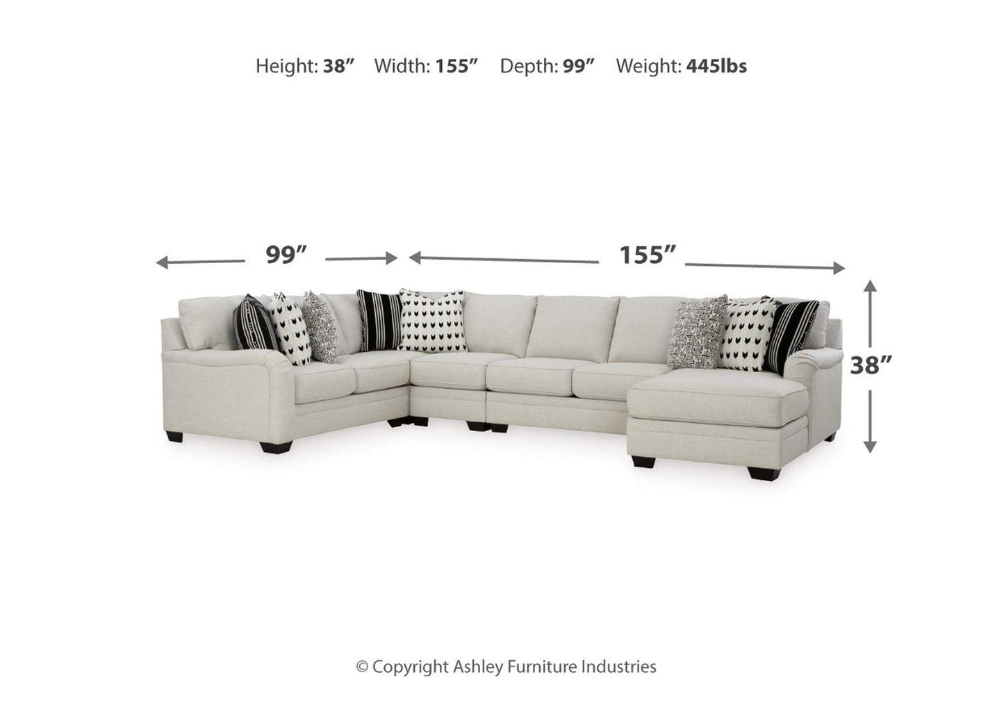 Huntsworth 5-Piece Sectional with Ottoman