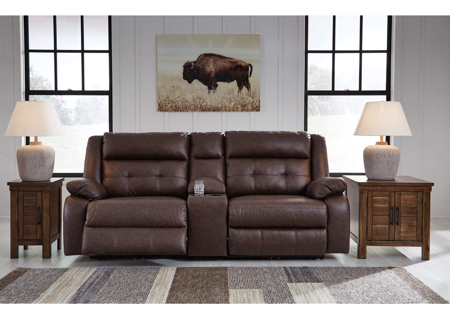 Punch Up 3-Piece Power Reclining Sectional Loveseat with Console