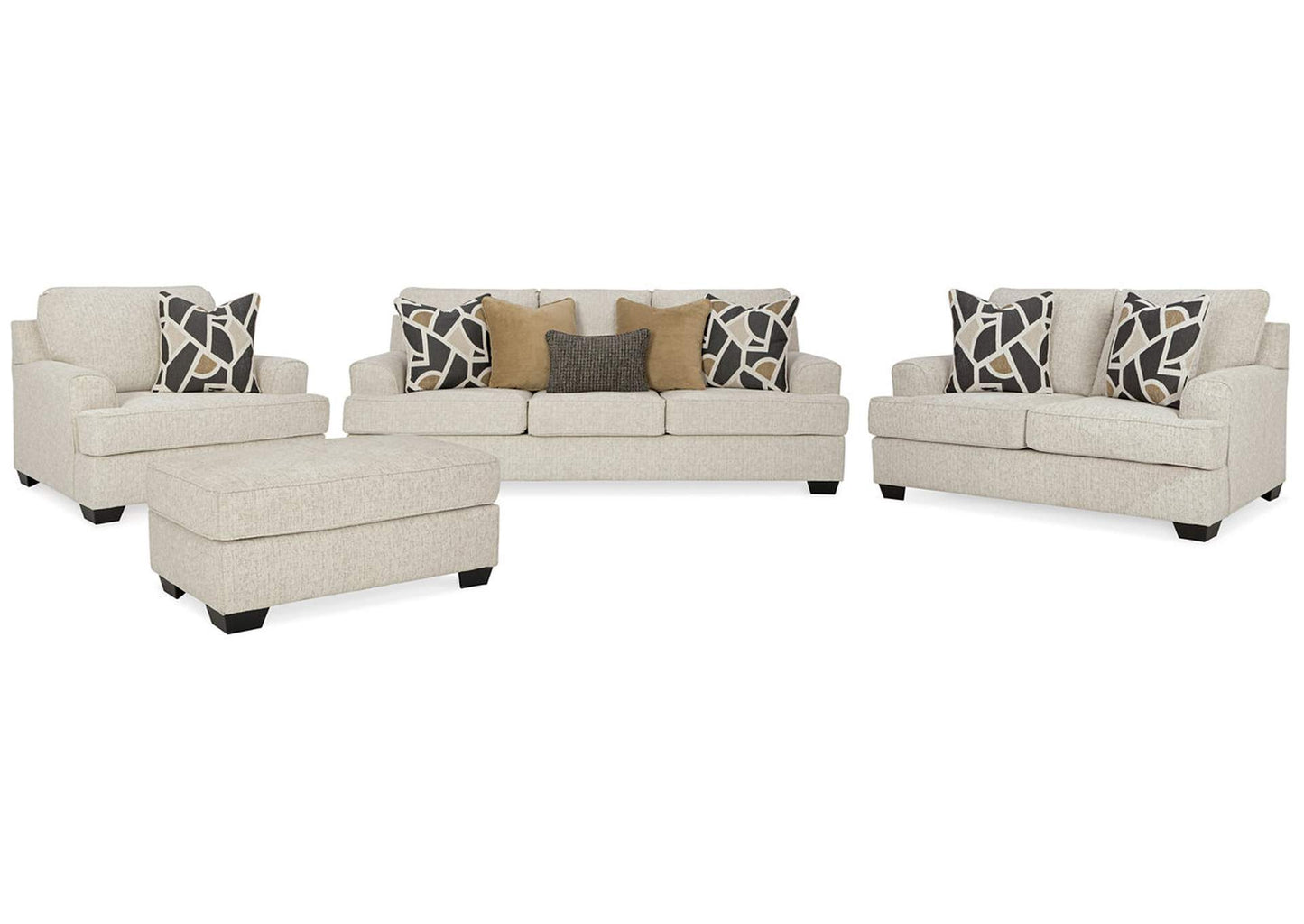 Heartcort Sofa, Loveseat, Chair and Ottoman