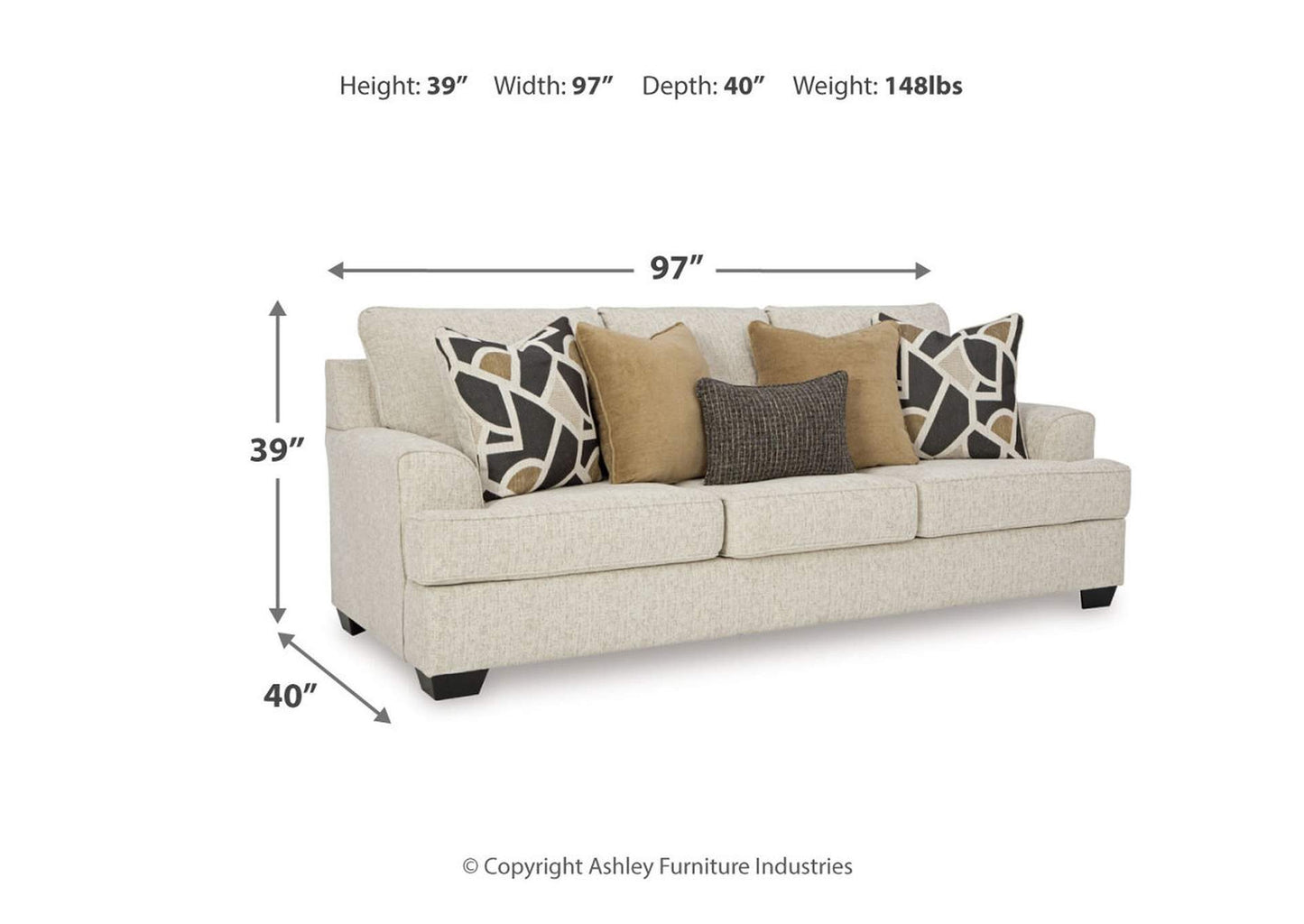 Heartcort Sofa, Loveseat, Chair and Ottoman