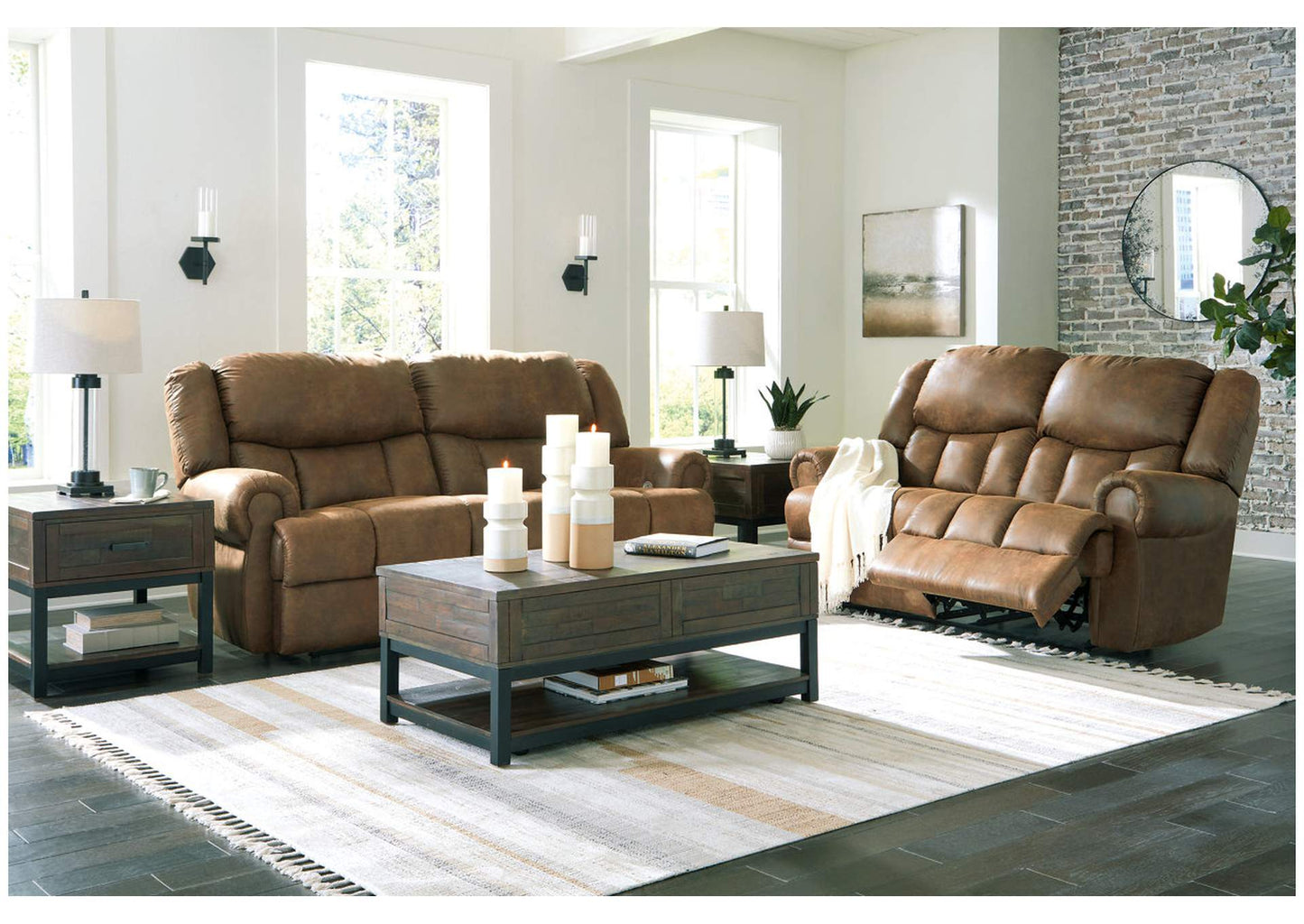 Boothbay Power Reclining Sofa and Loveseat