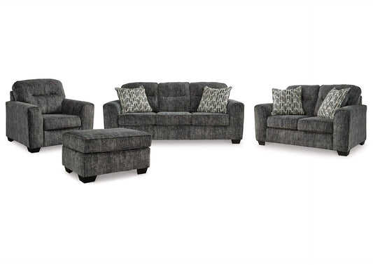 Lonoke Sofa, Loveseat, Chair and Ottoman