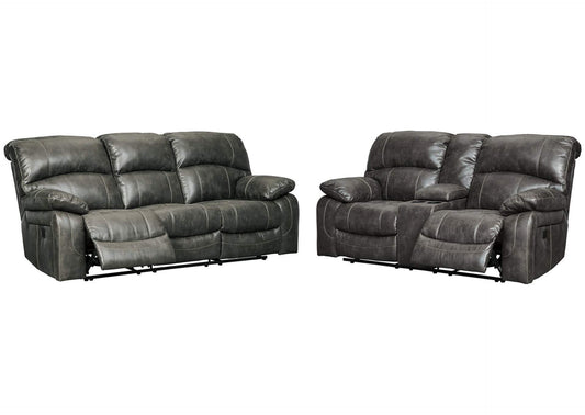 Dunwell Dual Power Reclining Sofa and Loveseat Set