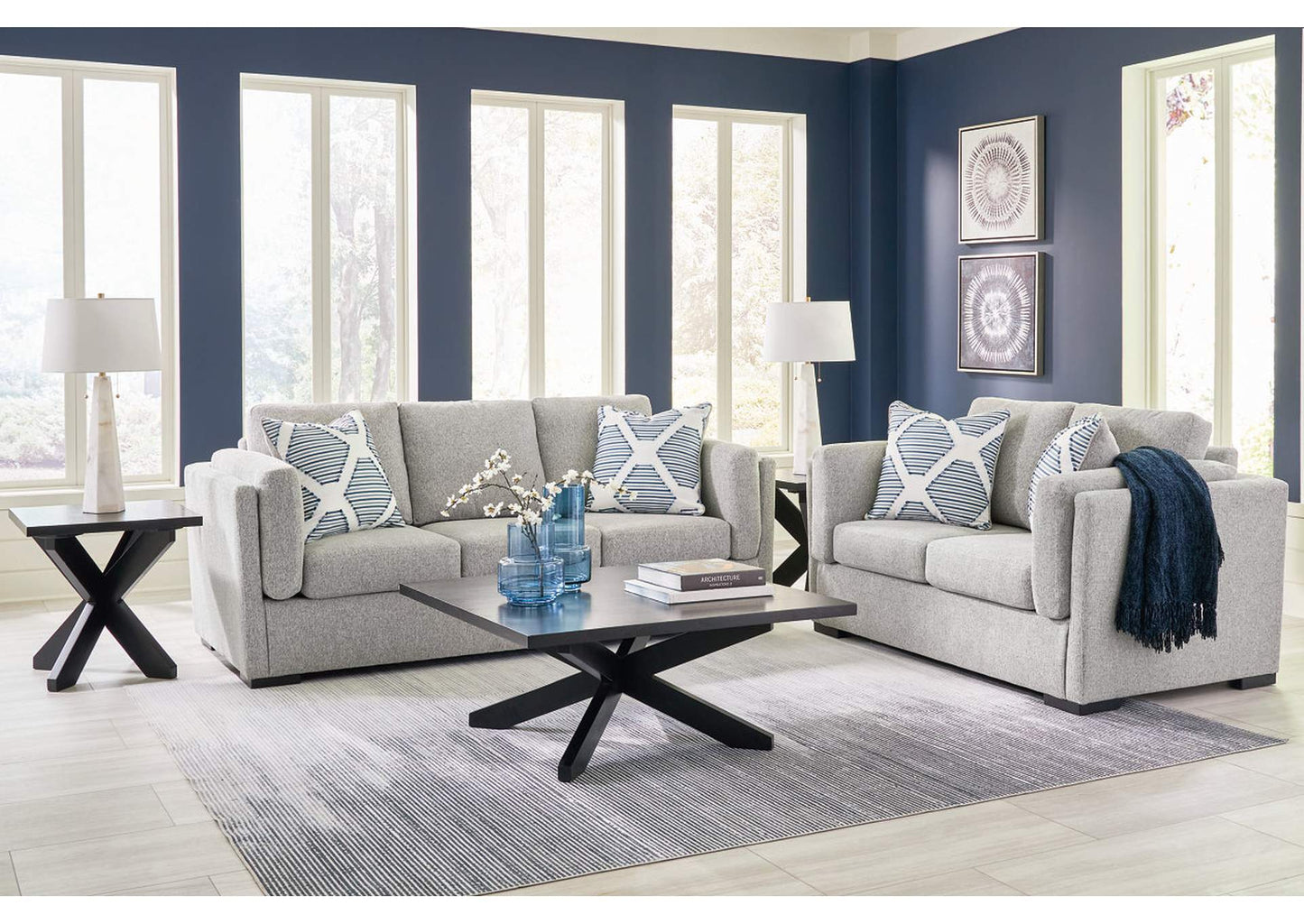 Evansley Sofa and Loveseat