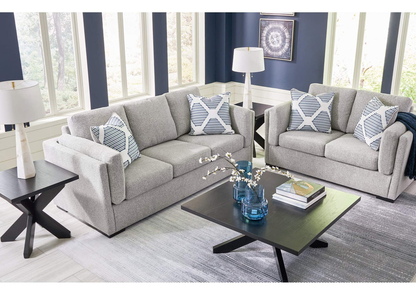 Evansley Sofa and Loveseat