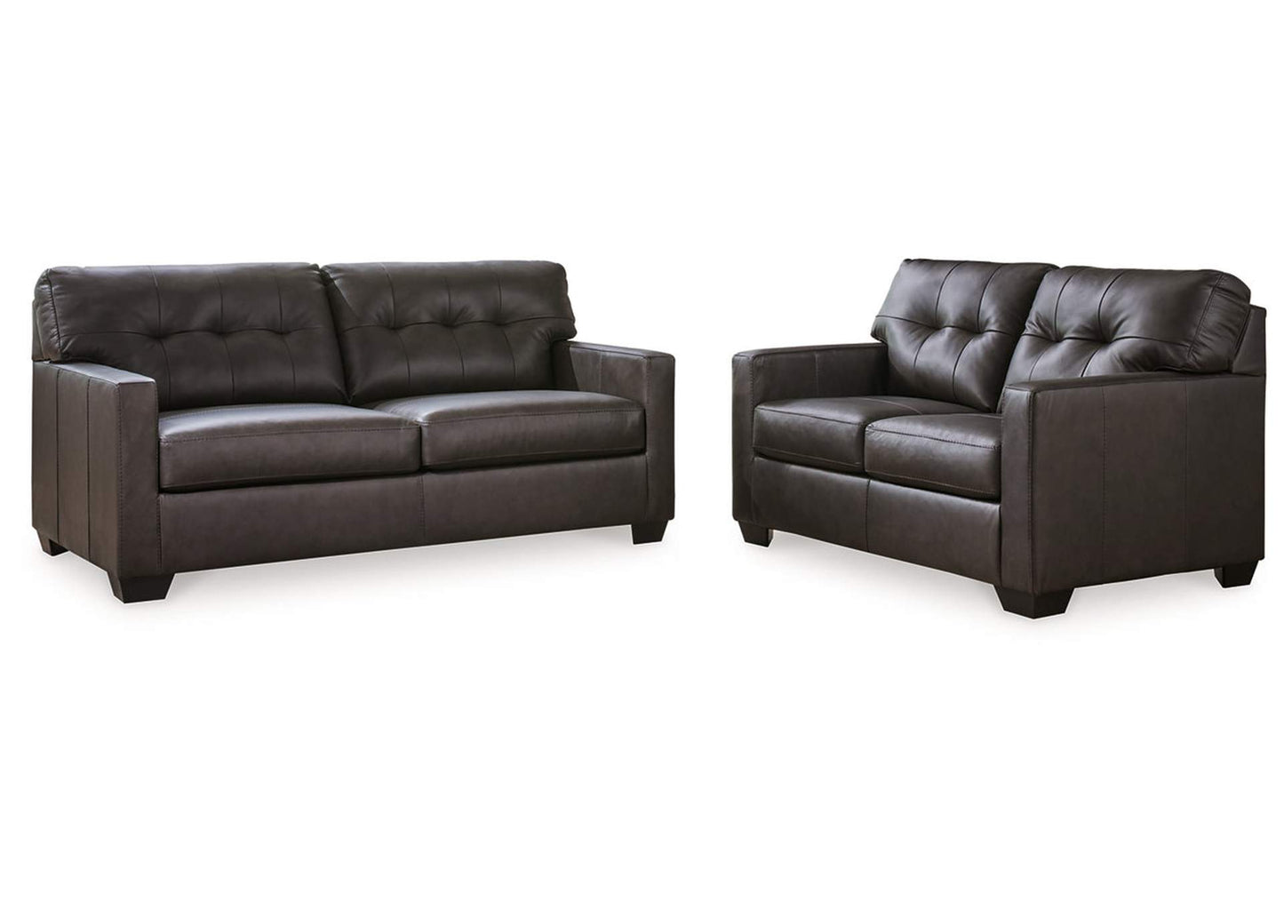 Belziani Leather Sofa and Loveseat