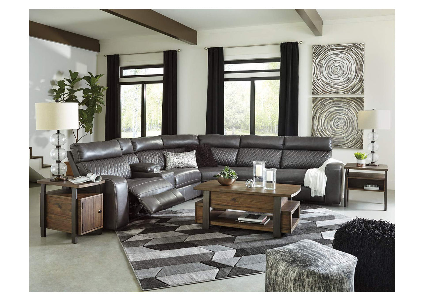 Samperstone 6-Piece Power Reclining Sectional