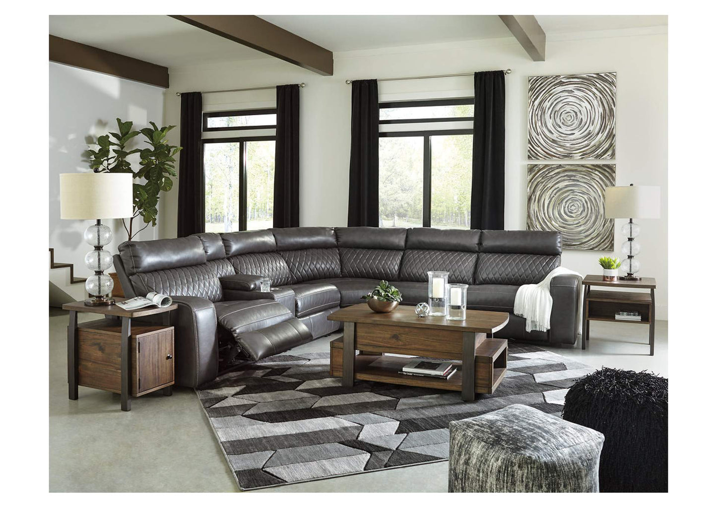 Samperstone 6-Piece Power Reclining Sectional