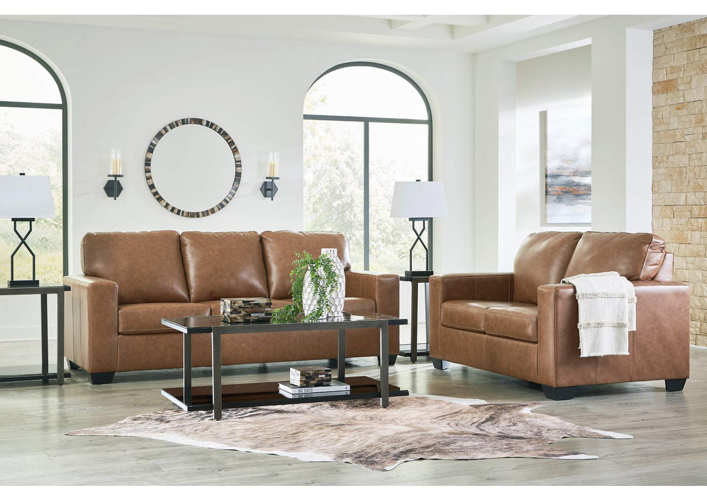 Bolsena Leather Sofa and Loveseat