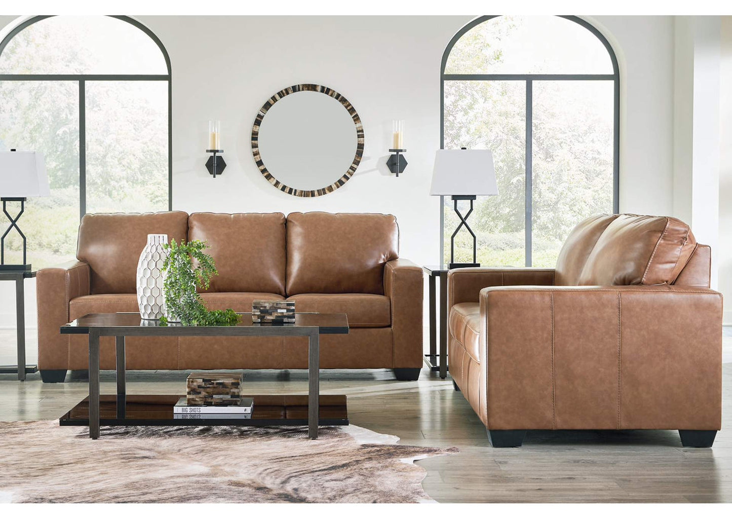 Bolsena Leather Sofa and Loveseat