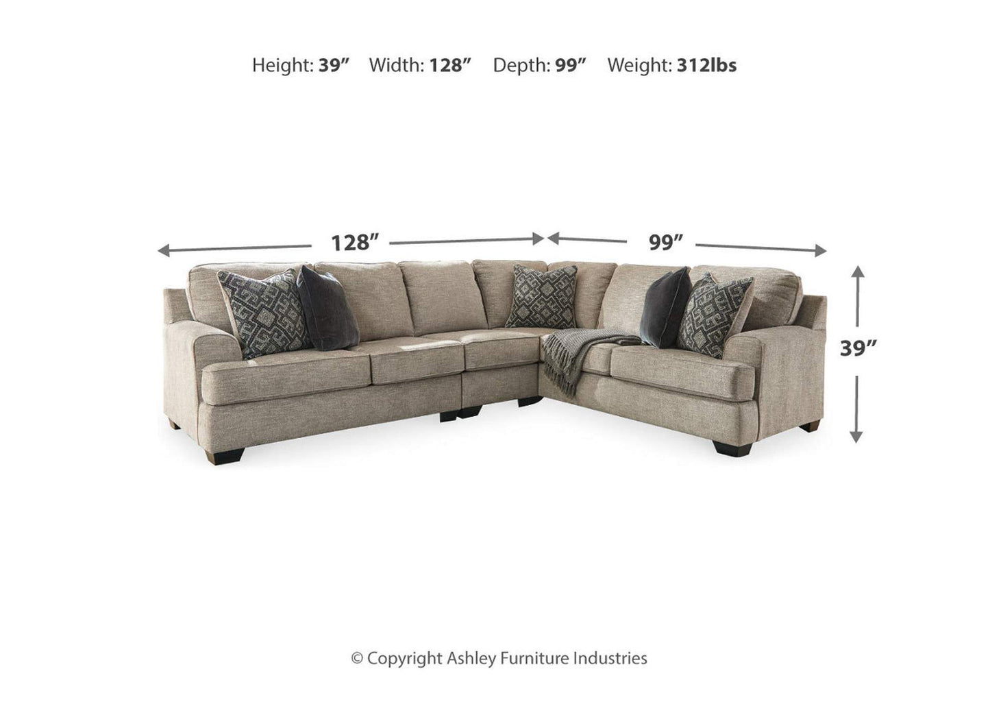 Bovarian 3-Piece Sectional