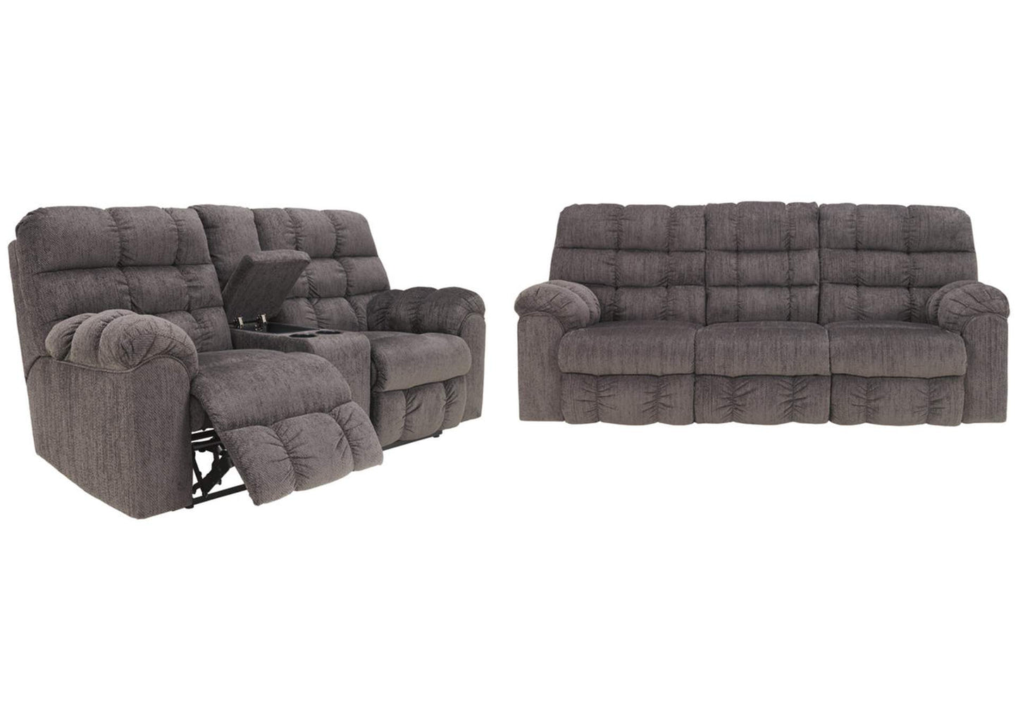 Acieona Manual Reclining Sofa and Loveseat Set