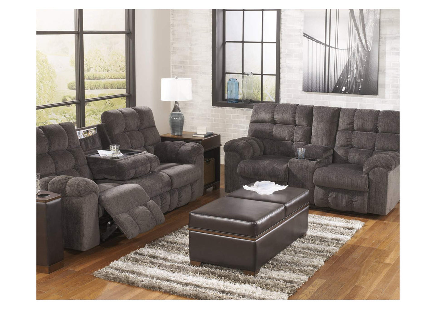 Acieona Manual Reclining Sofa, Loveseat and Recliner Set