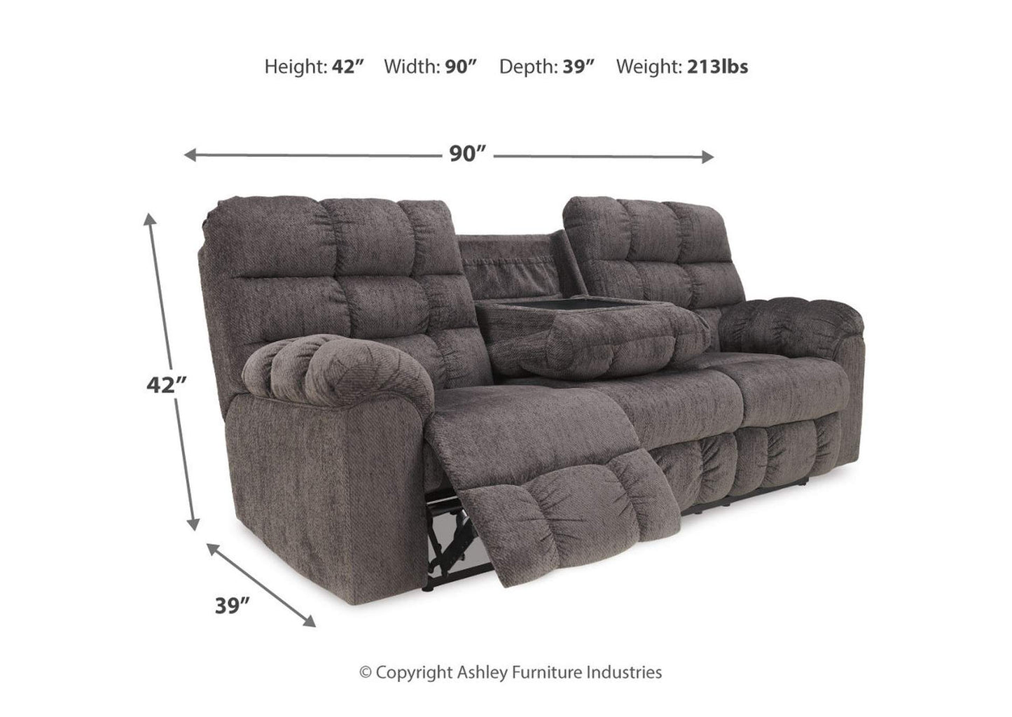 Acieona Manual Reclining Sofa, Loveseat and Recliner Set