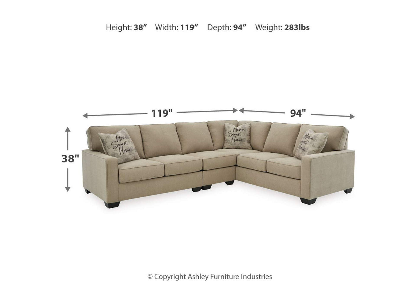 Lucina 3-Piece Sectional