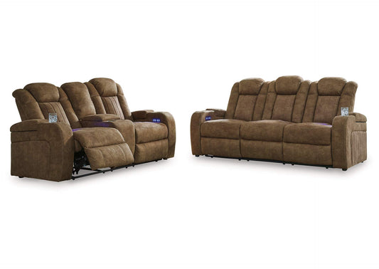 Wolfridge Dual Power Reclining Sofa and Loveseat