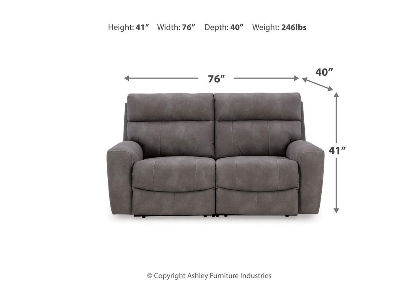 Next-Gen DuraPella 2-Piece Power Reclining Sectional Loveseat